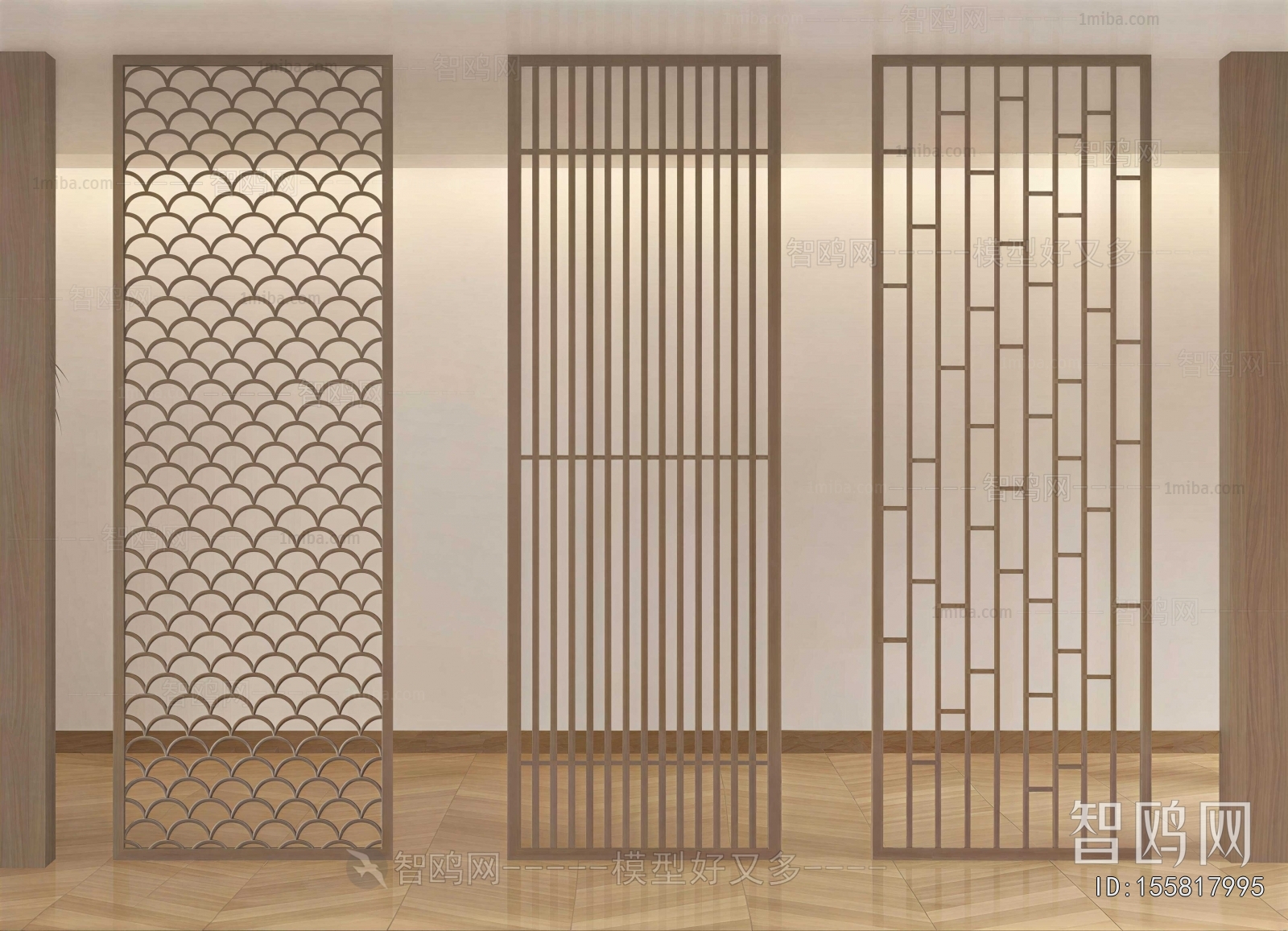 New Chinese Style Wooden Screen Partition