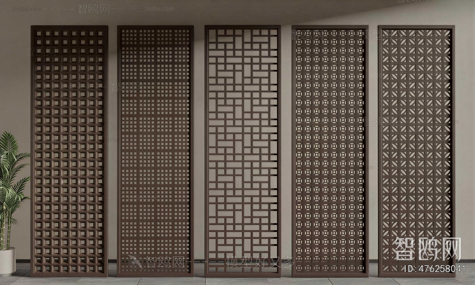 New Chinese Style Wooden Screen Partition