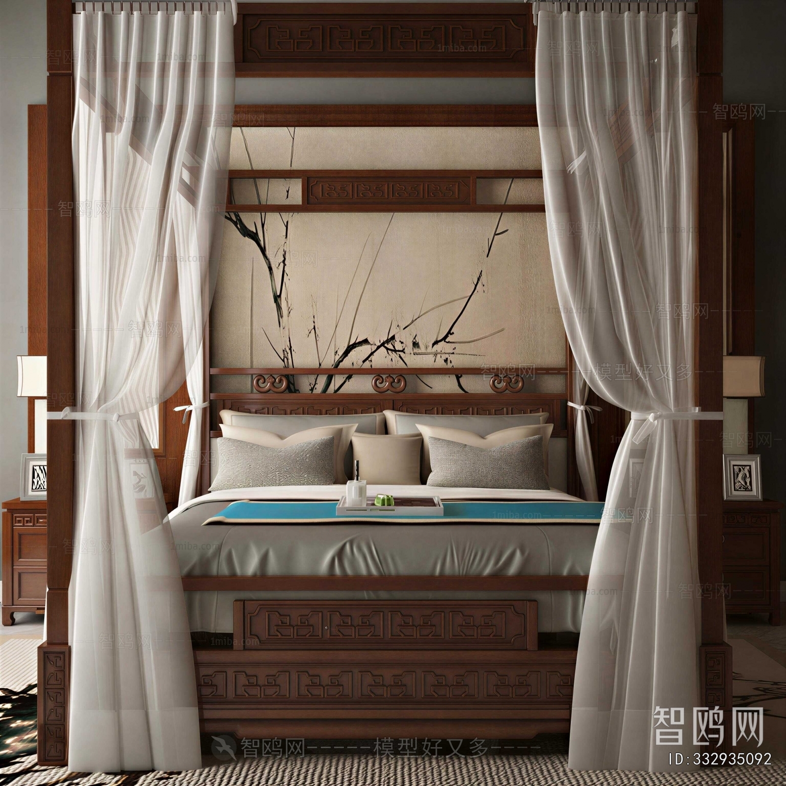 New Chinese Style Bedroom