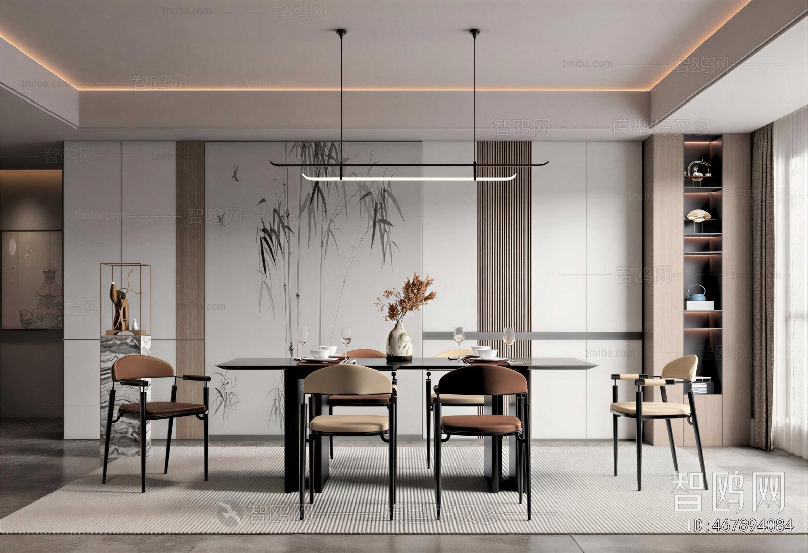 New Chinese Style Dining Room