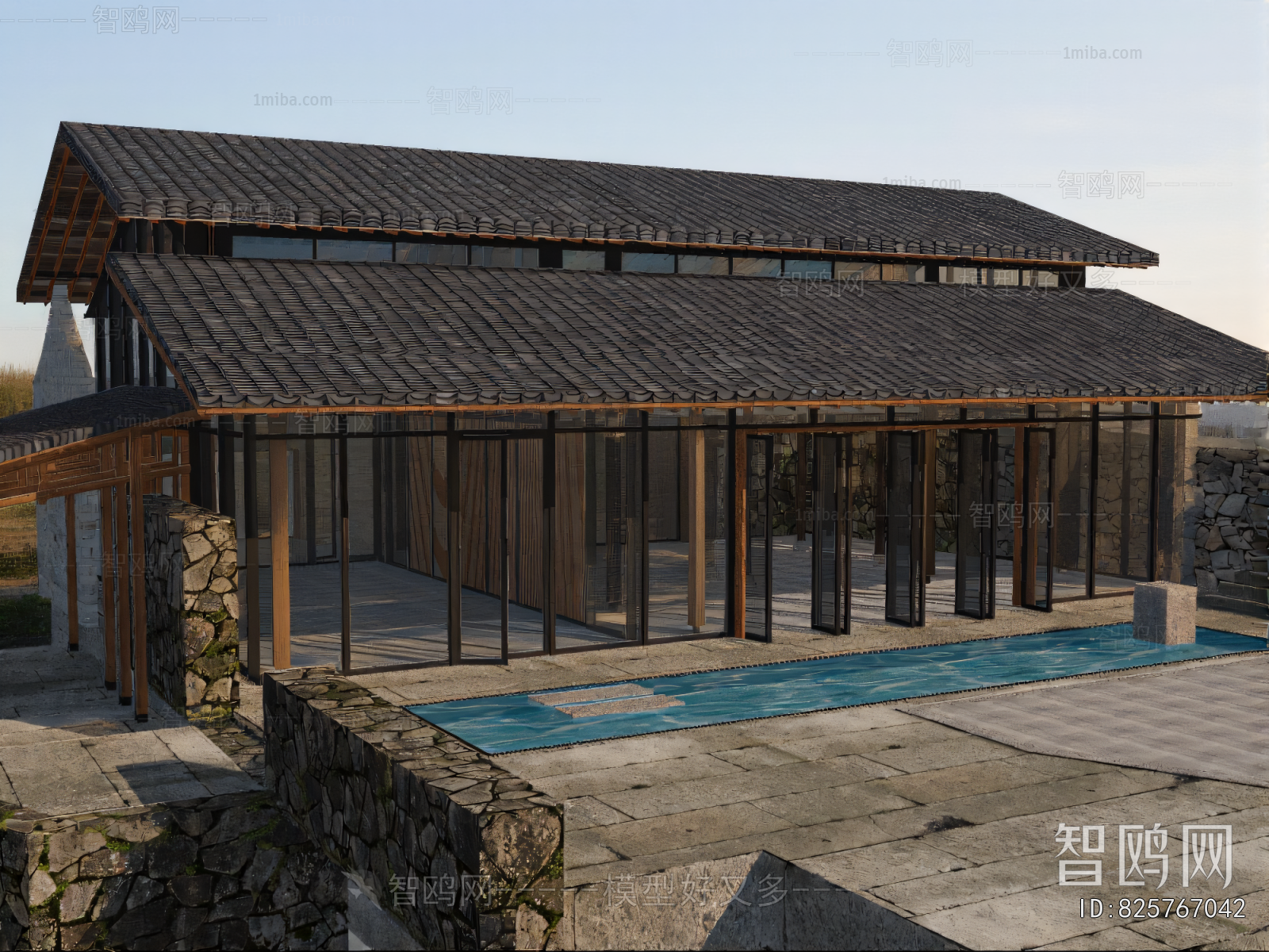 New Chinese Style Appearance Of Commercial Building
