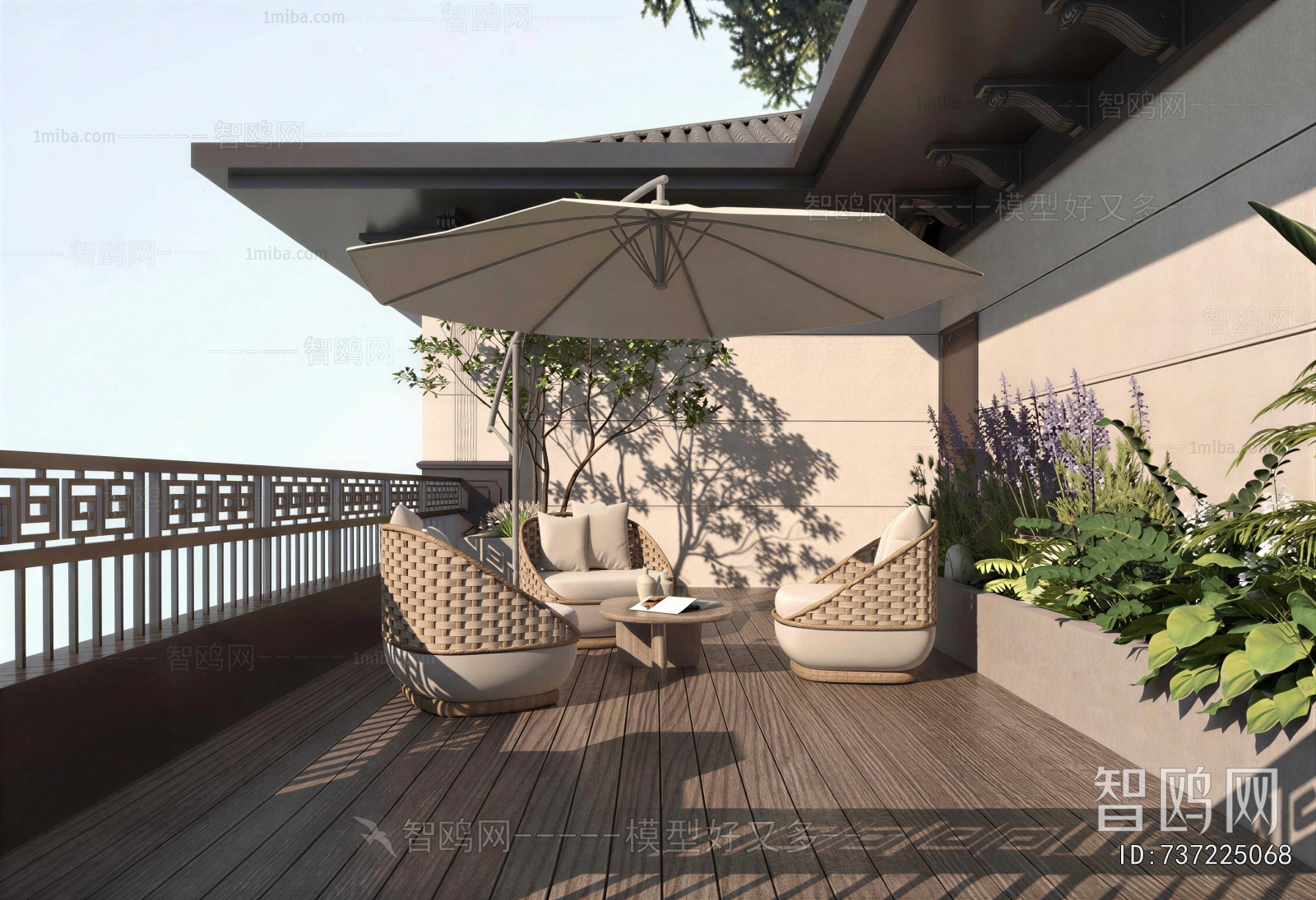New Chinese Style Terrace