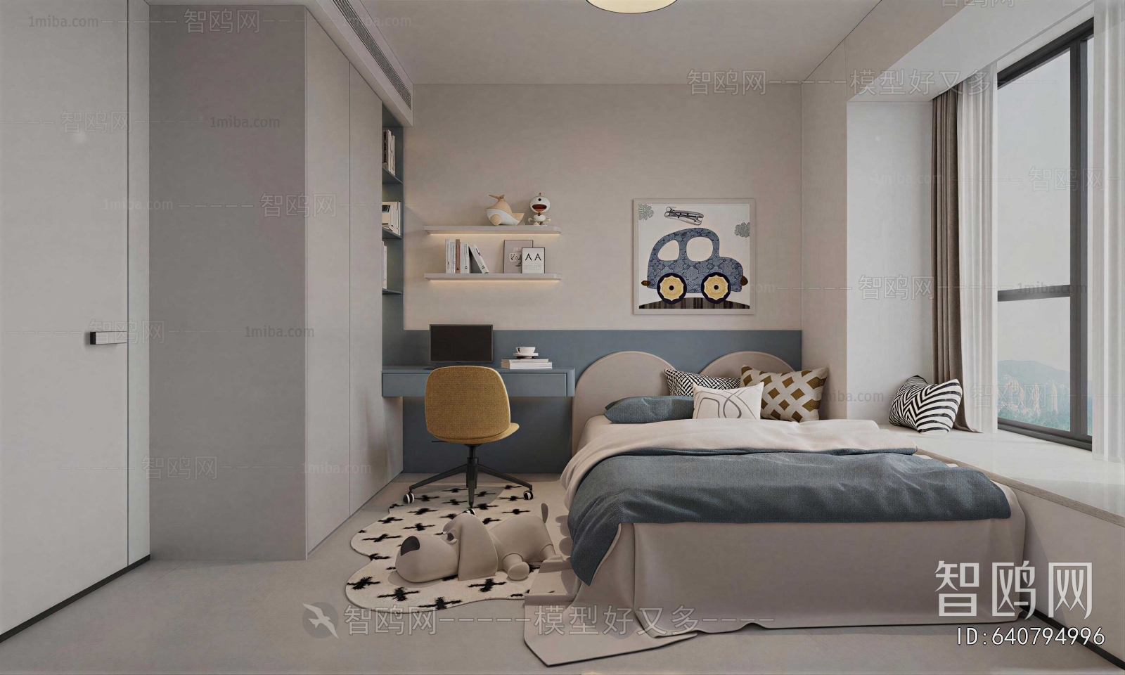 Modern Boy's Room And Son's Room