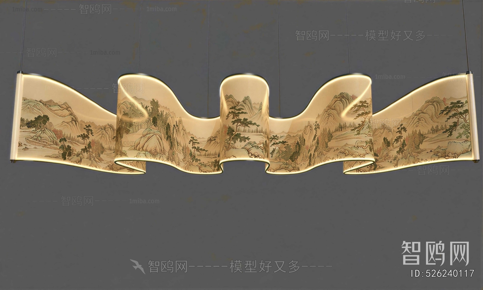 New Chinese Style Long Chandelier