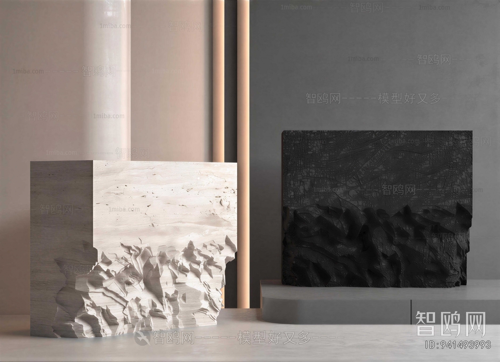 Wabi-sabi Style Reception Desk