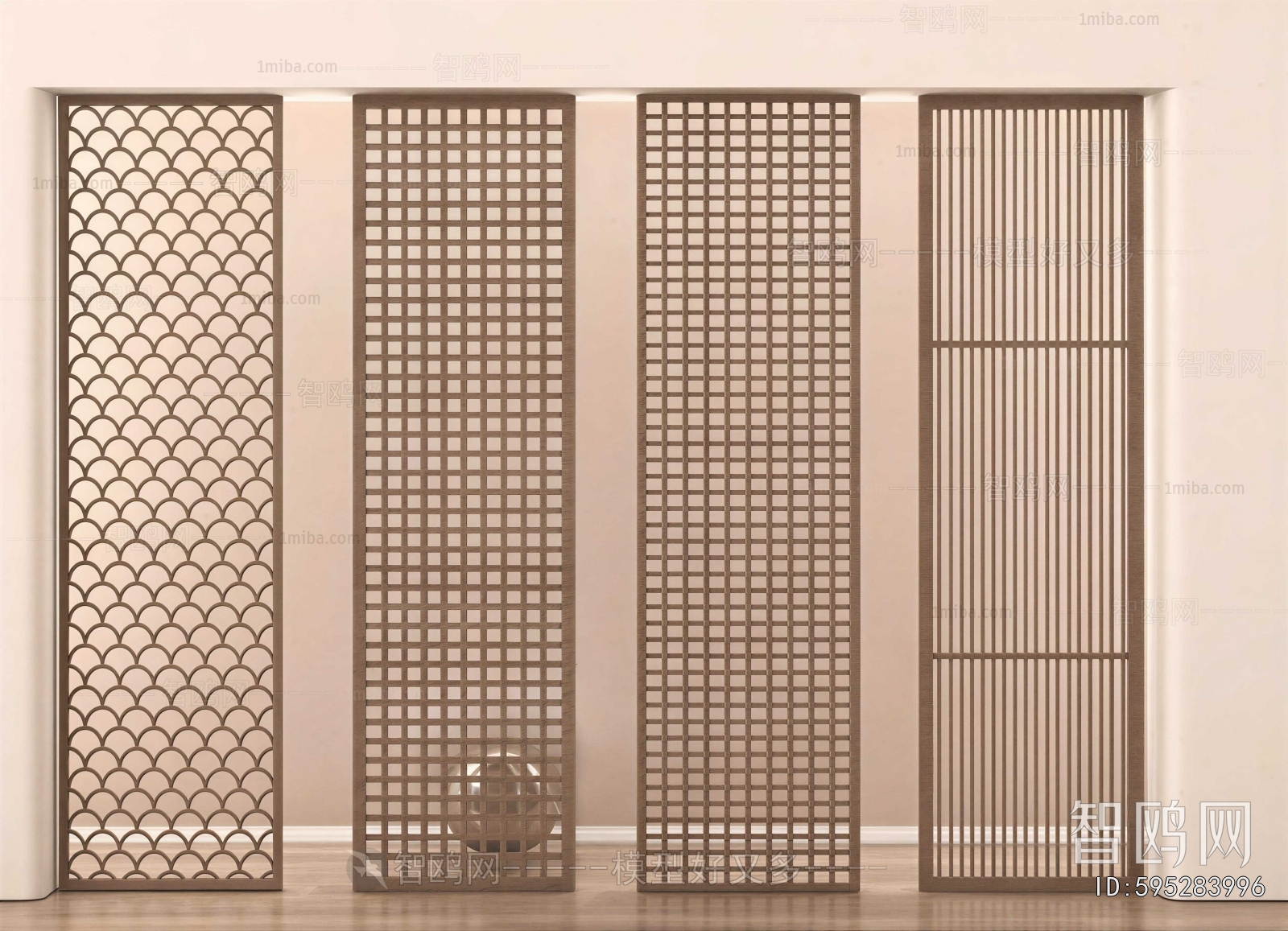 New Chinese Style Wooden Screen Partition