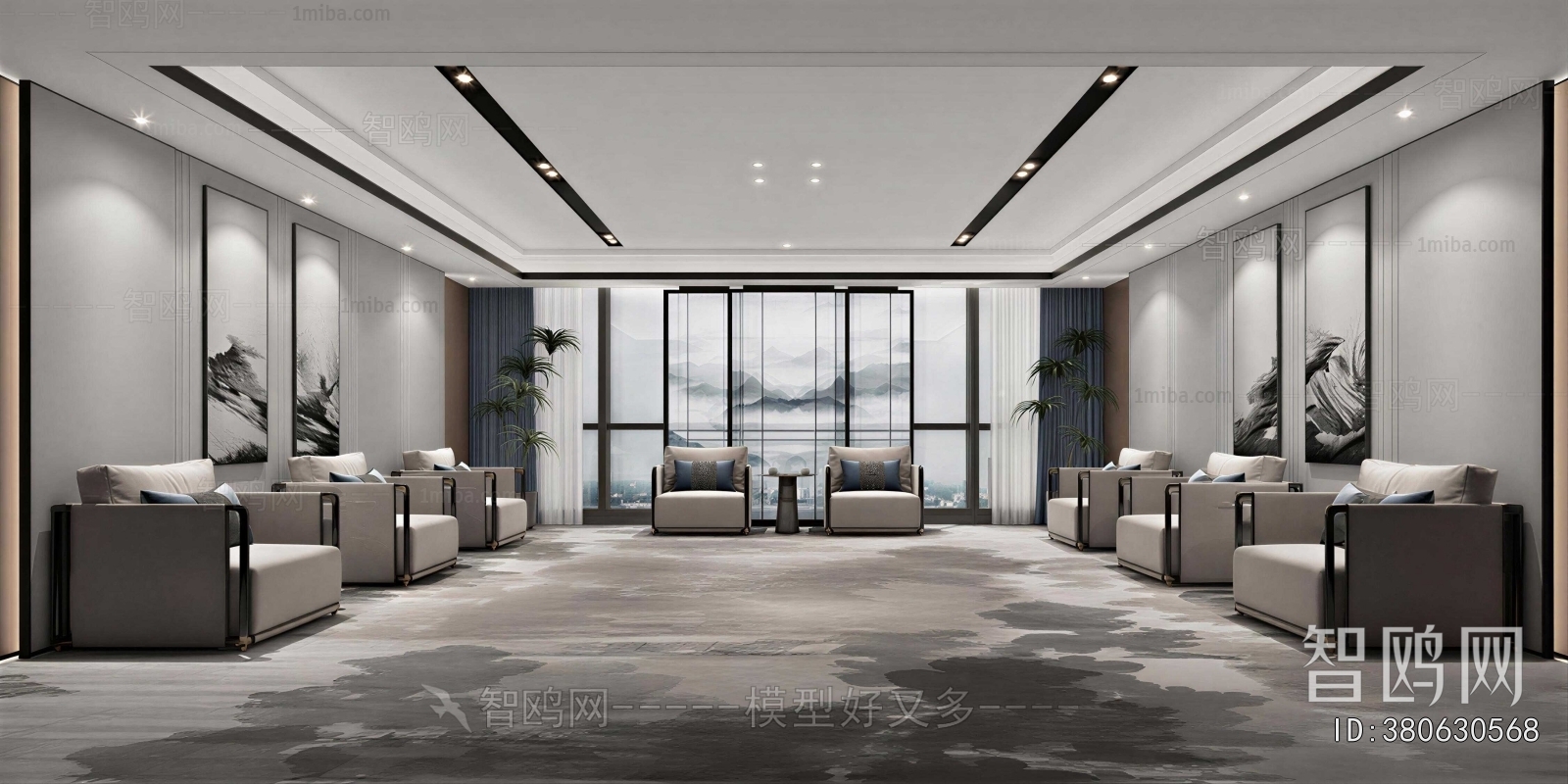 New Chinese Style Reception Room