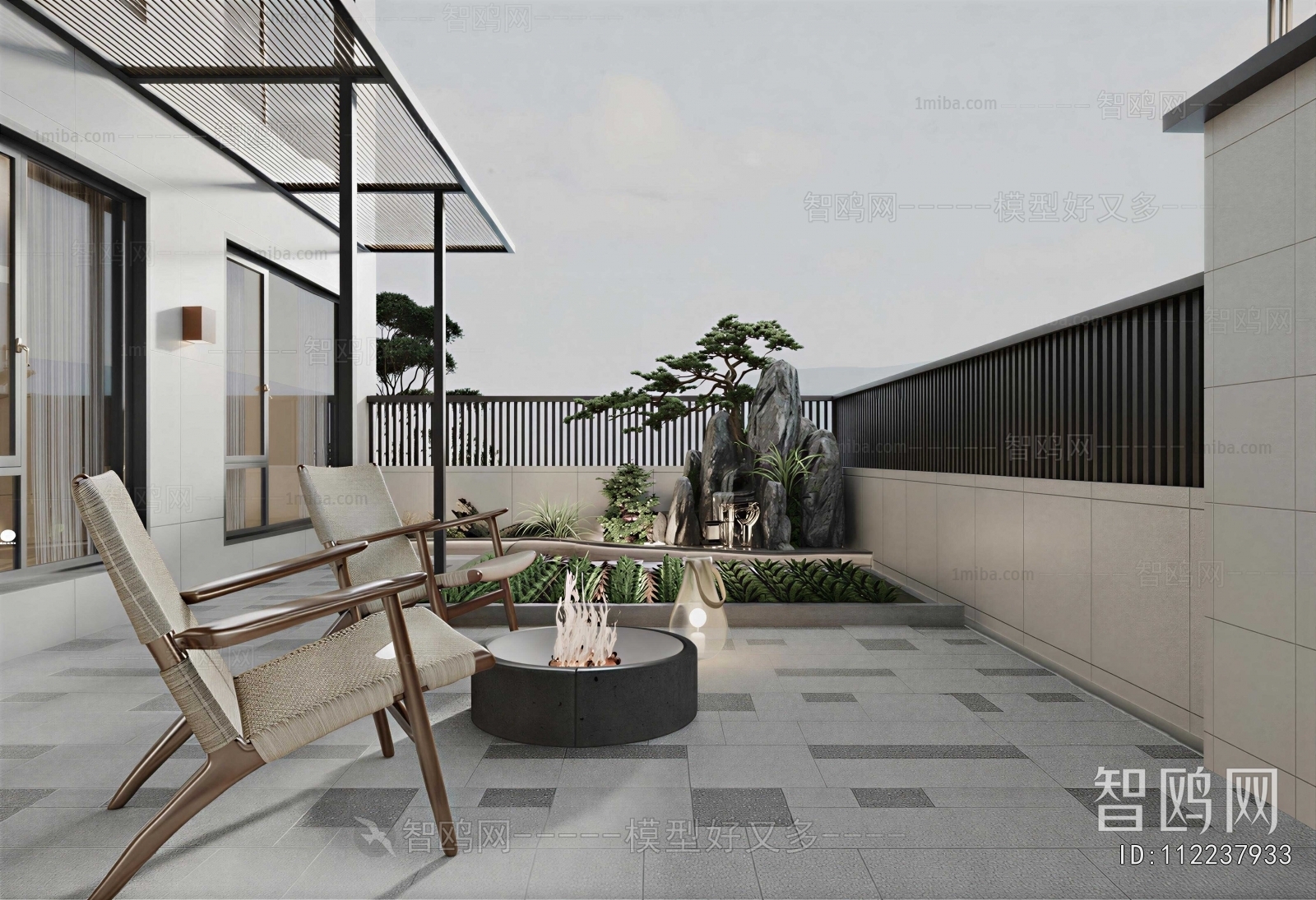 Modern Courtyard/landscape