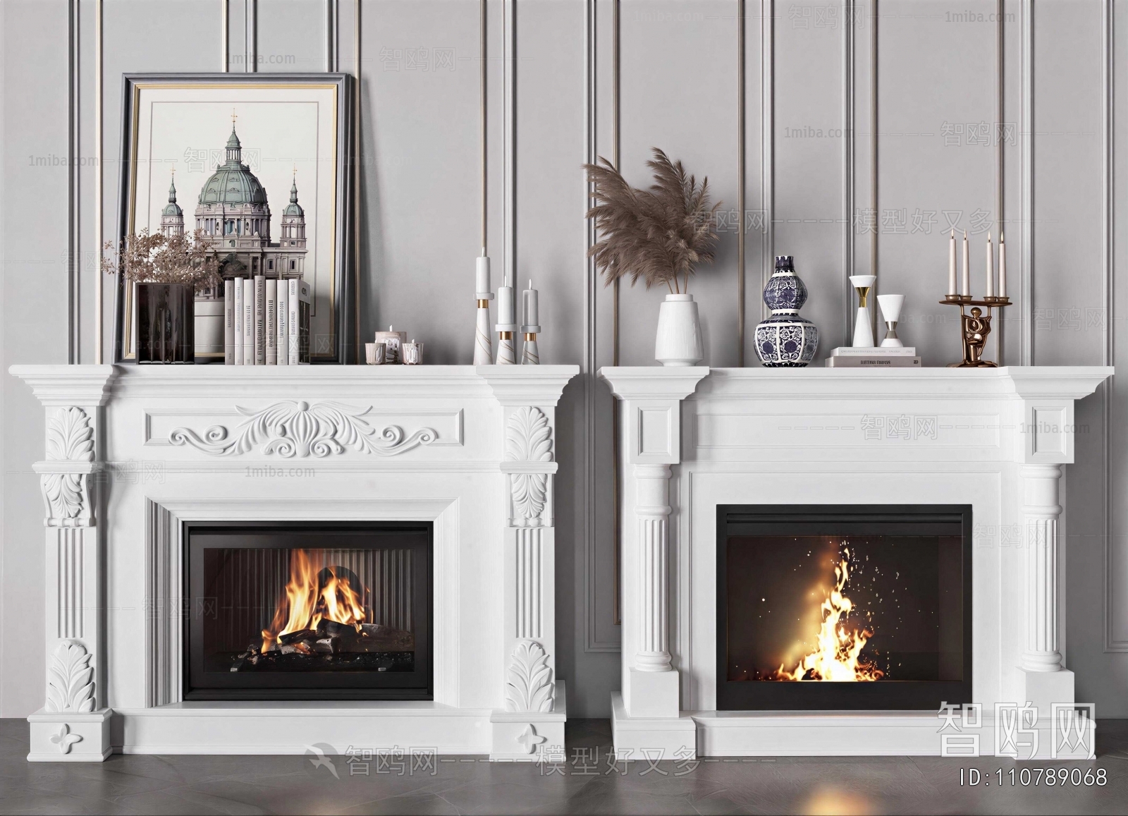 New Classical Style Fireplace