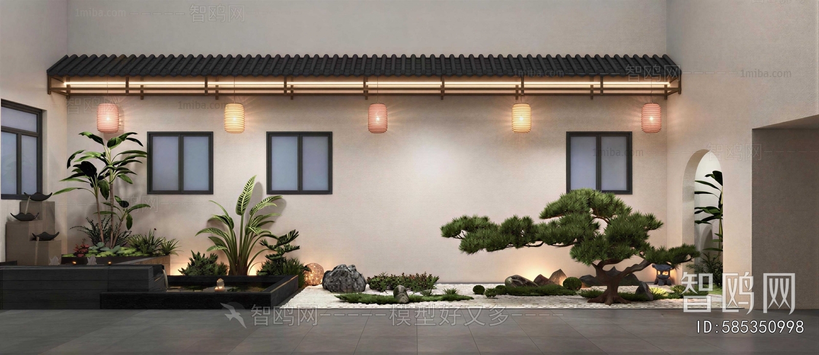 New Chinese Style Plant Landscaping