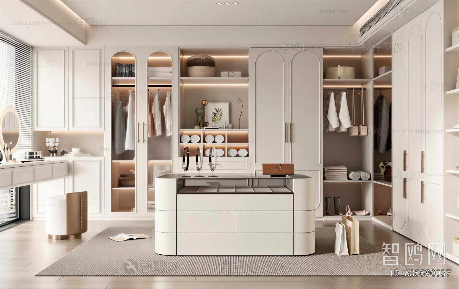 French Style Clothes Storage Area