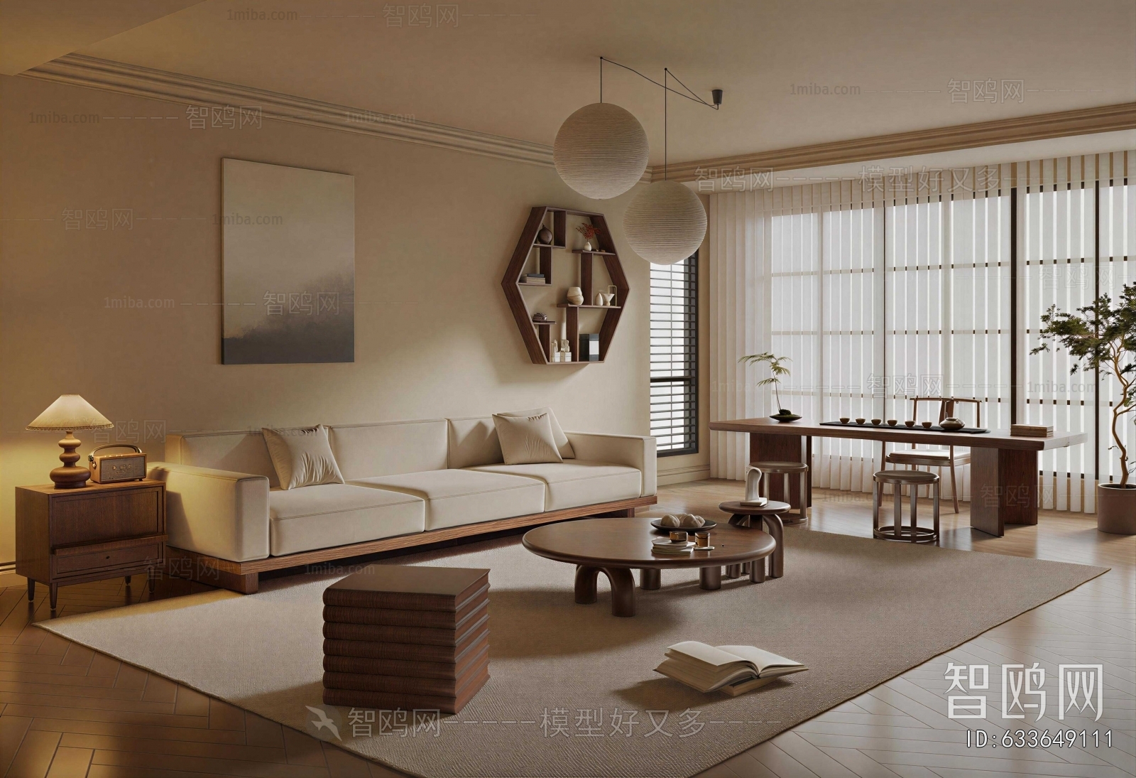 New Chinese Style A Living Room