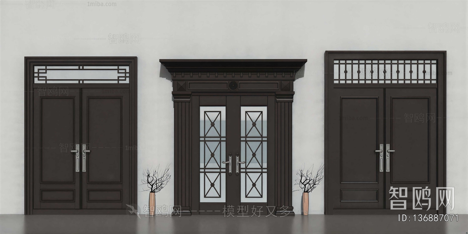 New Chinese Style Double Door