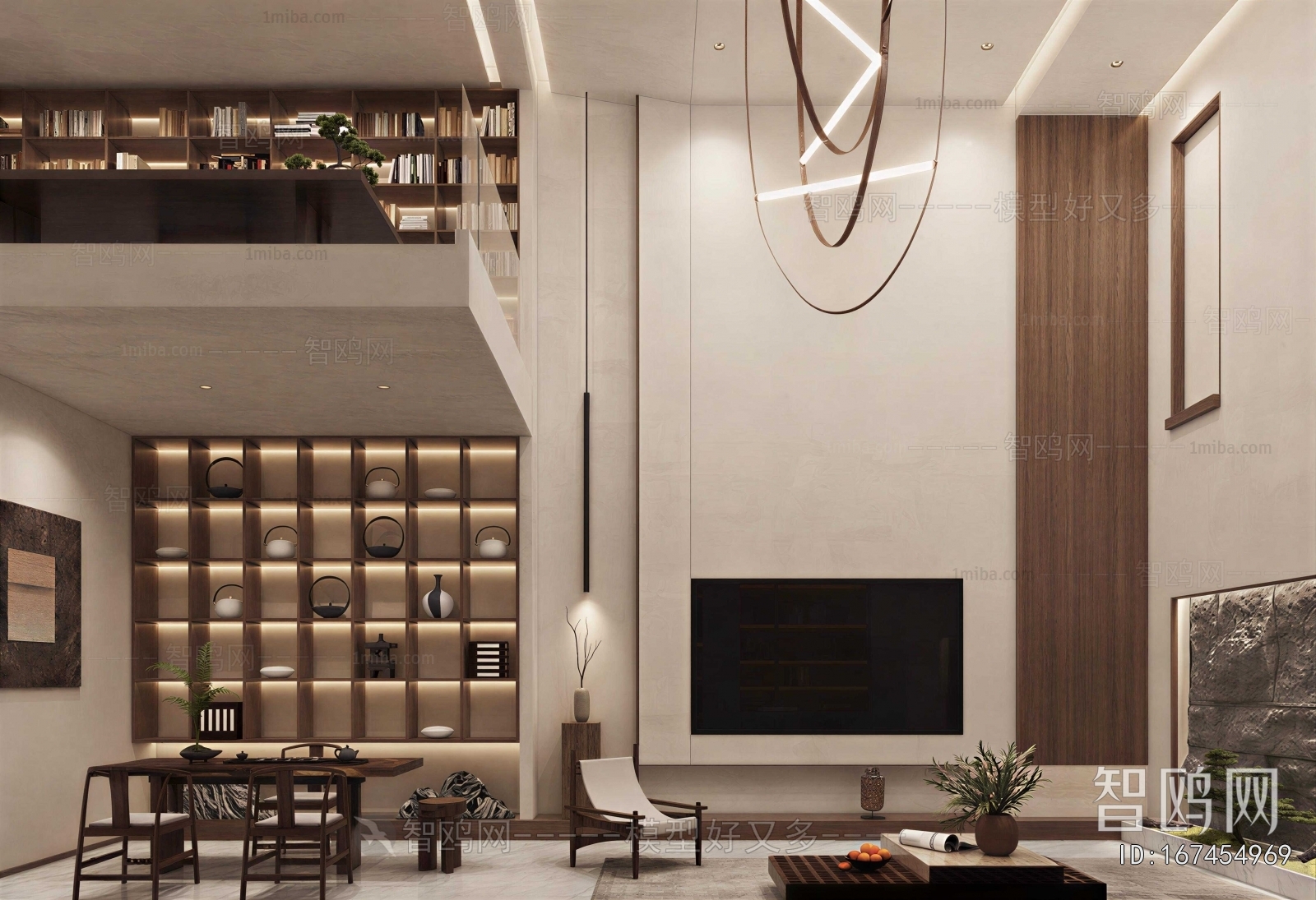 New Chinese Style A Living Room