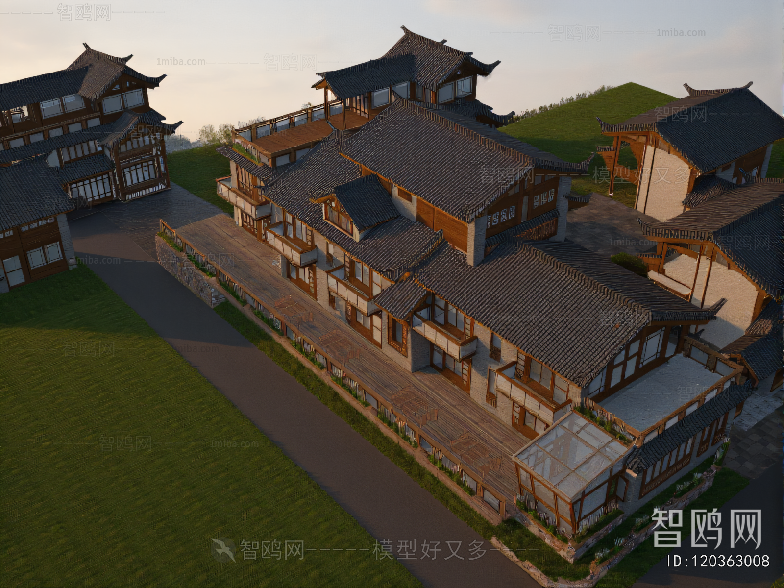 New Chinese Style Appearance Of Commercial Building