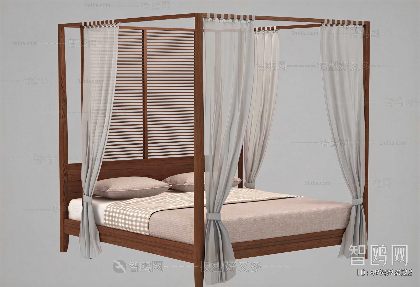 New Chinese Style Double Bed