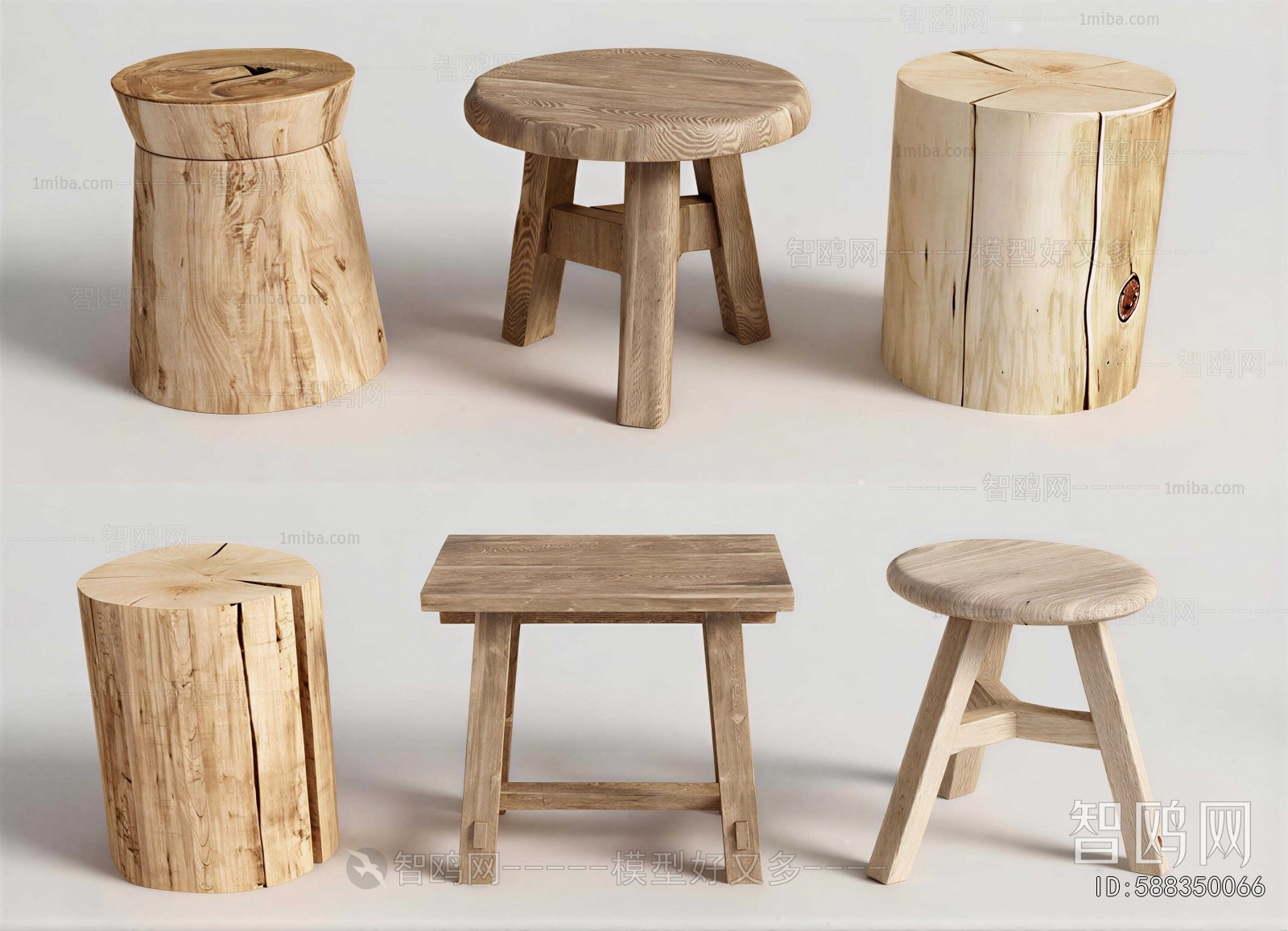 Wabi-sabi Style Stool