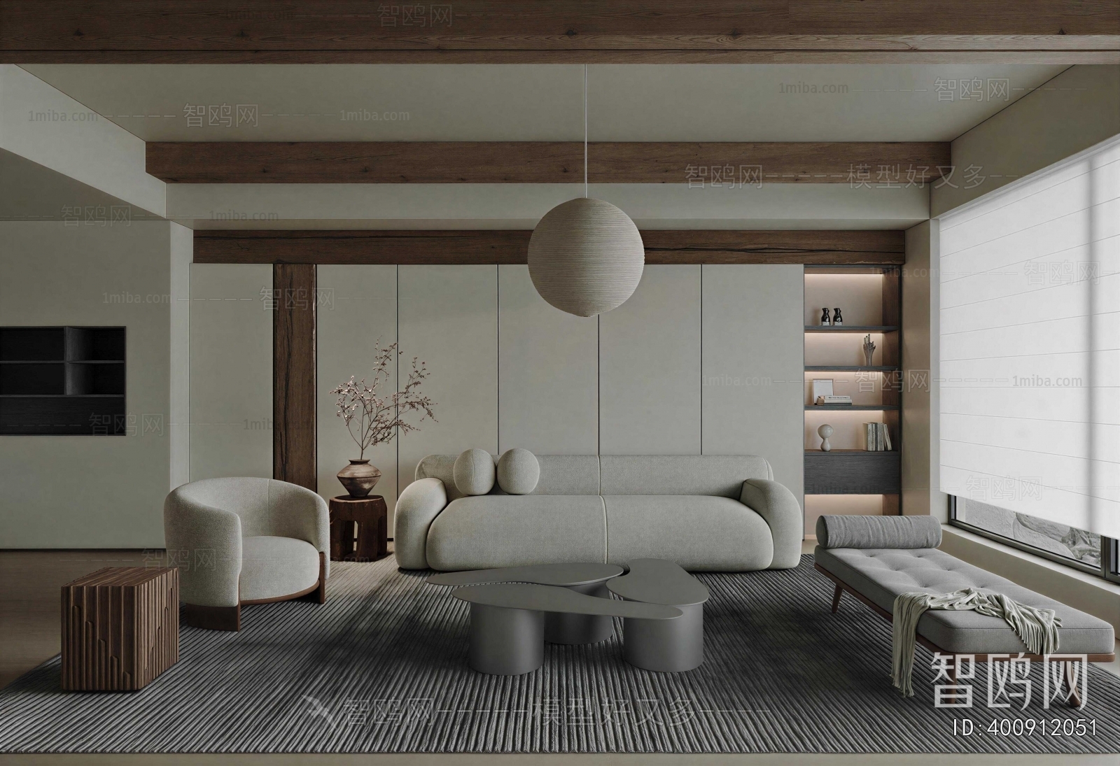 Wabi-sabi Style A Living Room