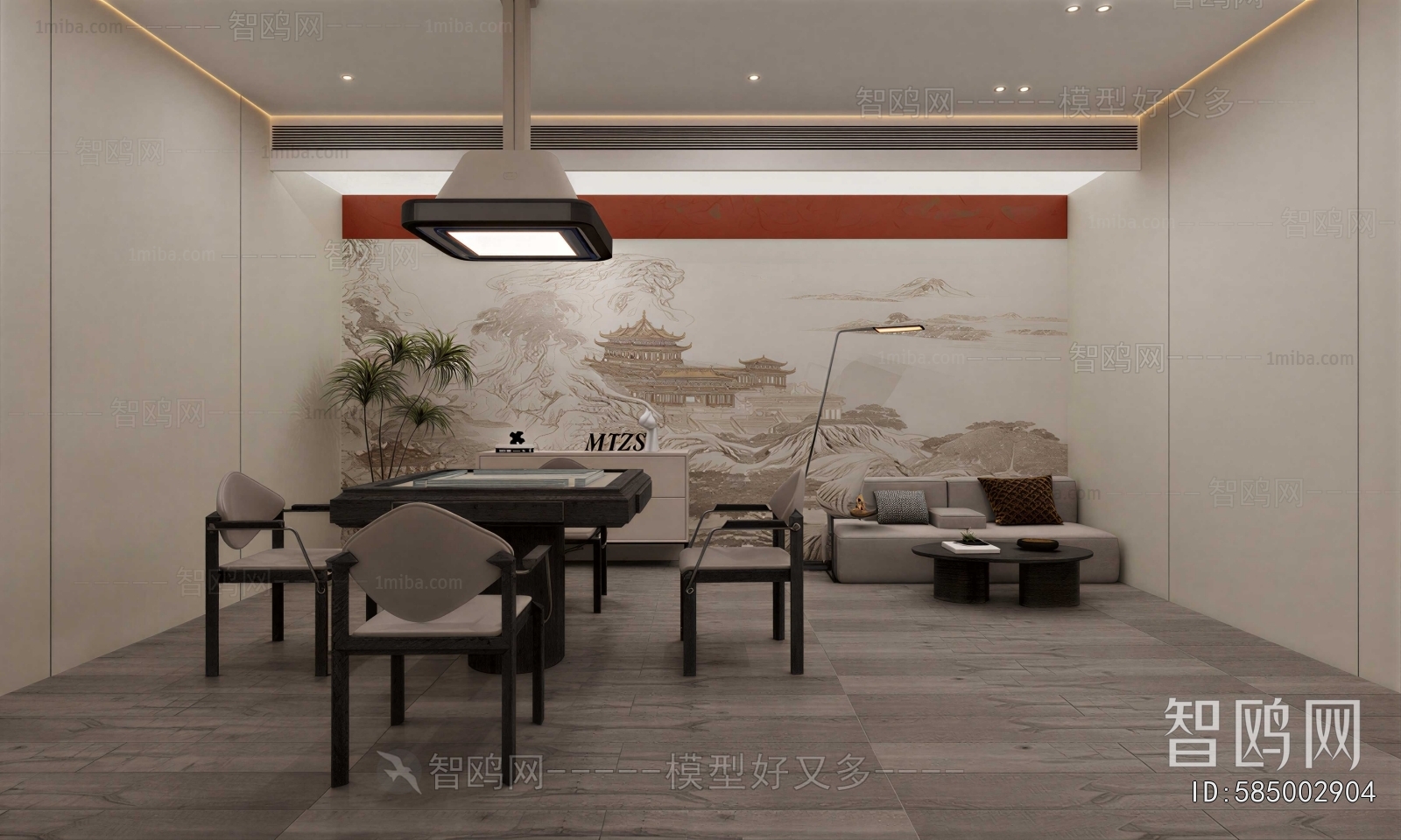 New Chinese Style Chess And Card Room