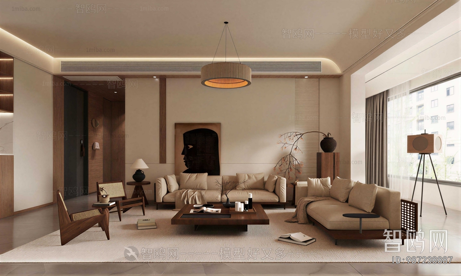 Wabi-sabi Style A Living Room