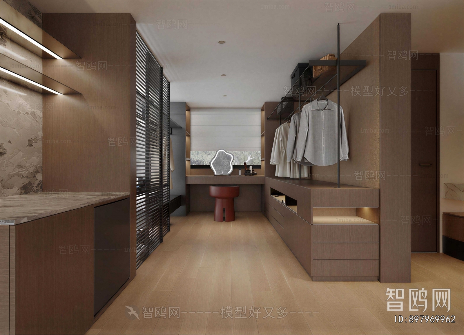 Modern Clothes Storage Area