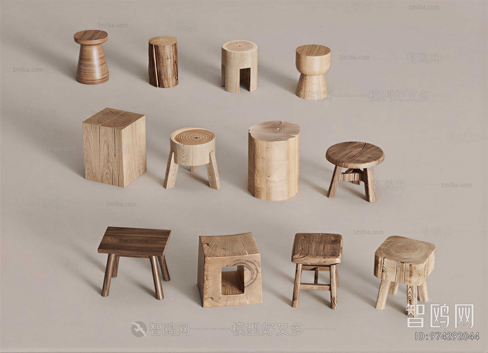 Wabi-sabi Style Stool