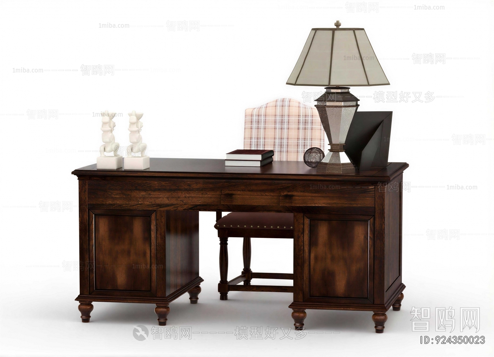 American Style Computer Desk And Chair