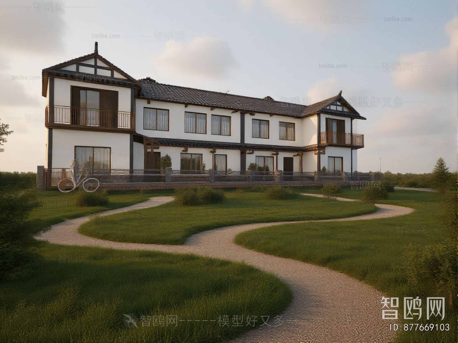 New Chinese Style Appearance Of Commercial Building