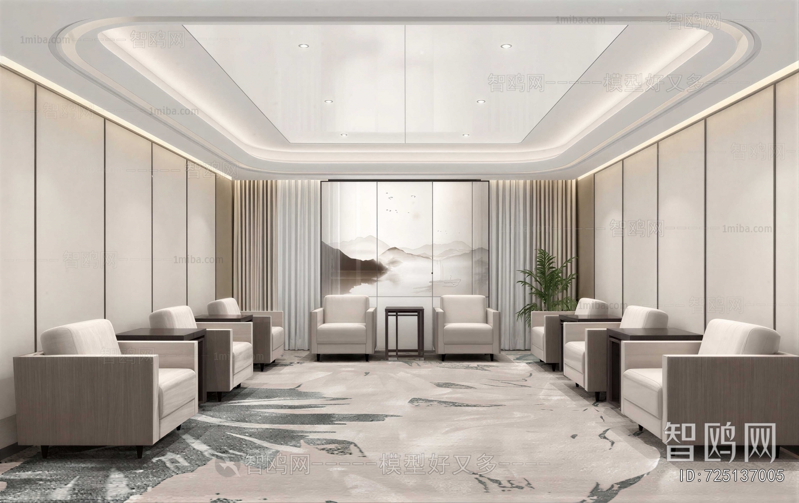 New Chinese Style Reception Room