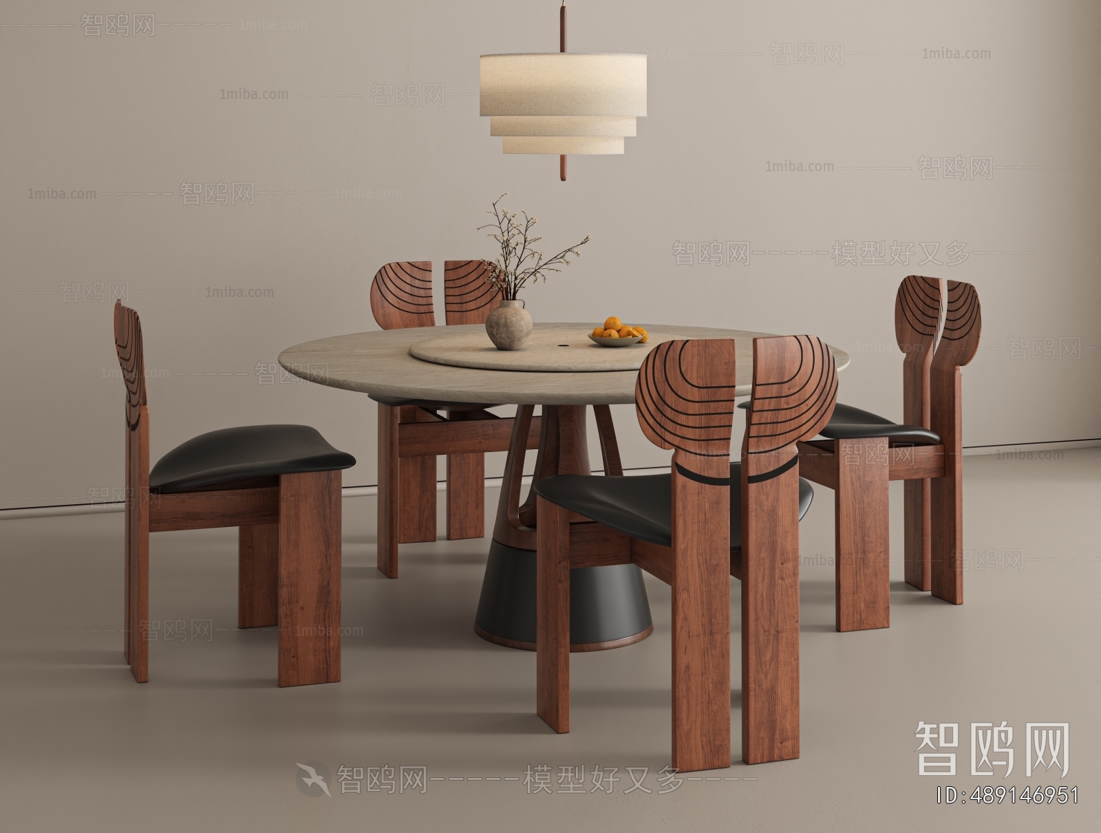 Wabi-sabi Style Dining Table And Chairs