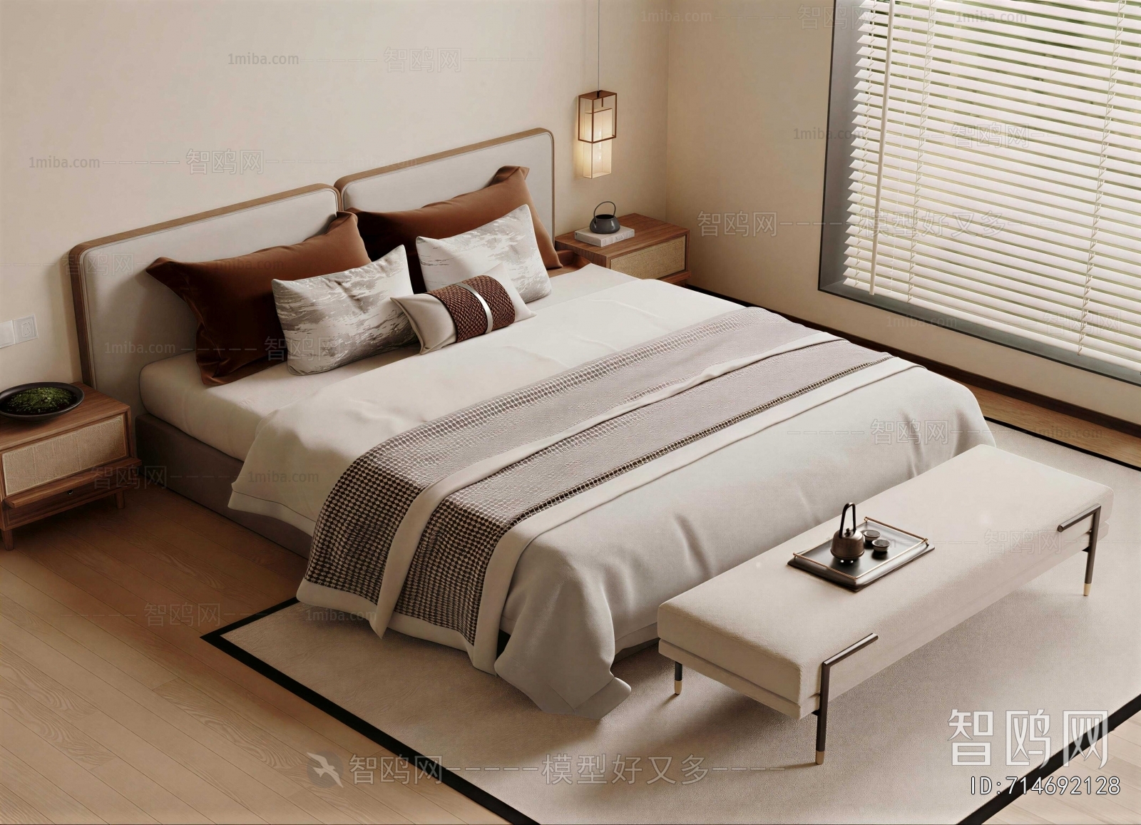 New Chinese Style Double Bed