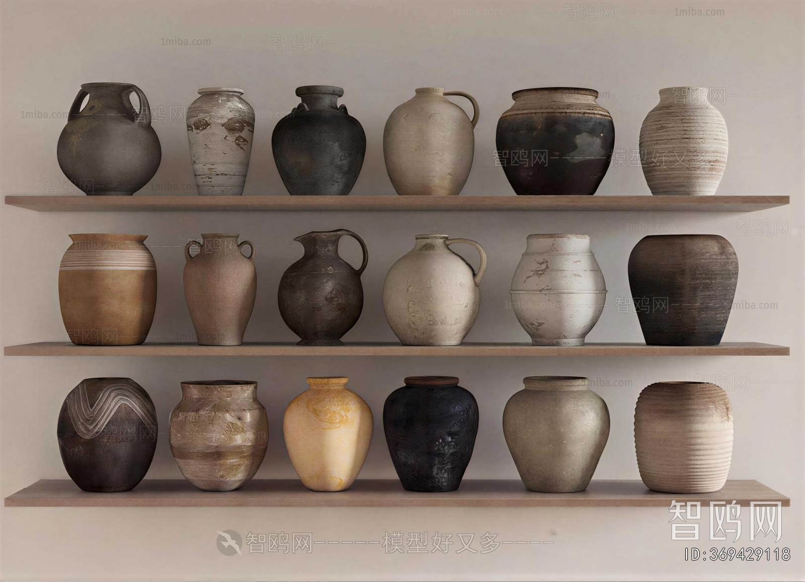 Wabi-sabi Style Clay Pot