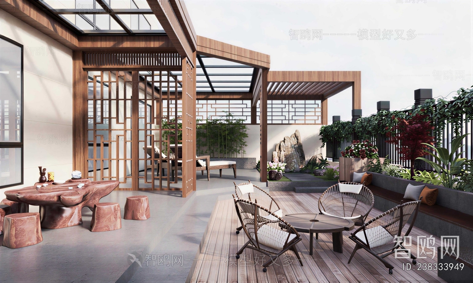 New Chinese Style Terrace