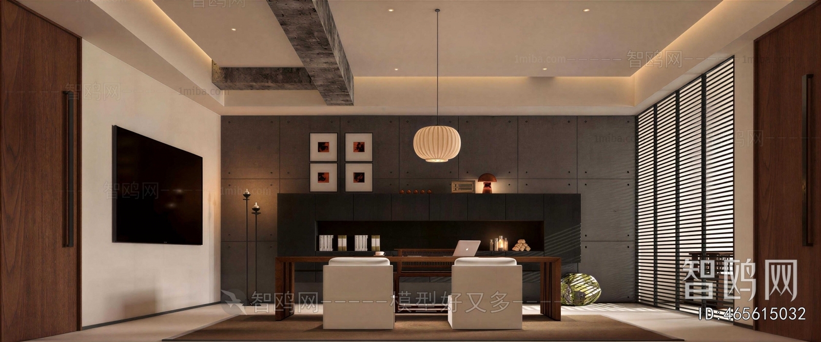 Industrial Style Study Space