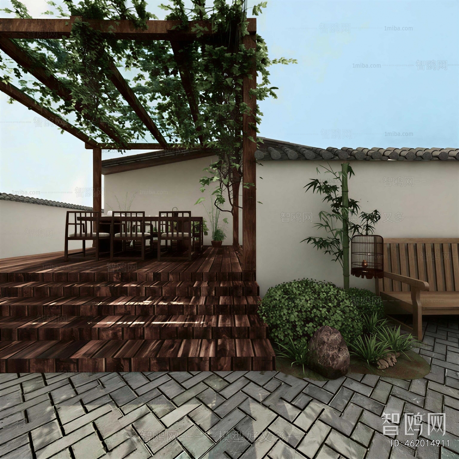 New Chinese Style Courtyard/landscape