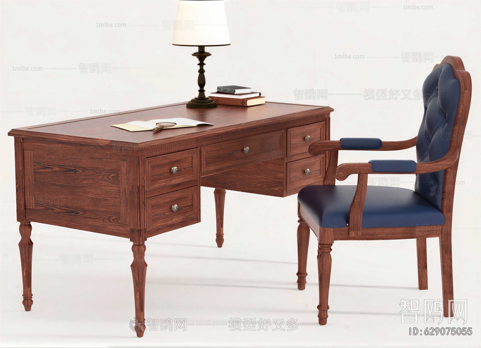 American Style Computer Desk And Chair