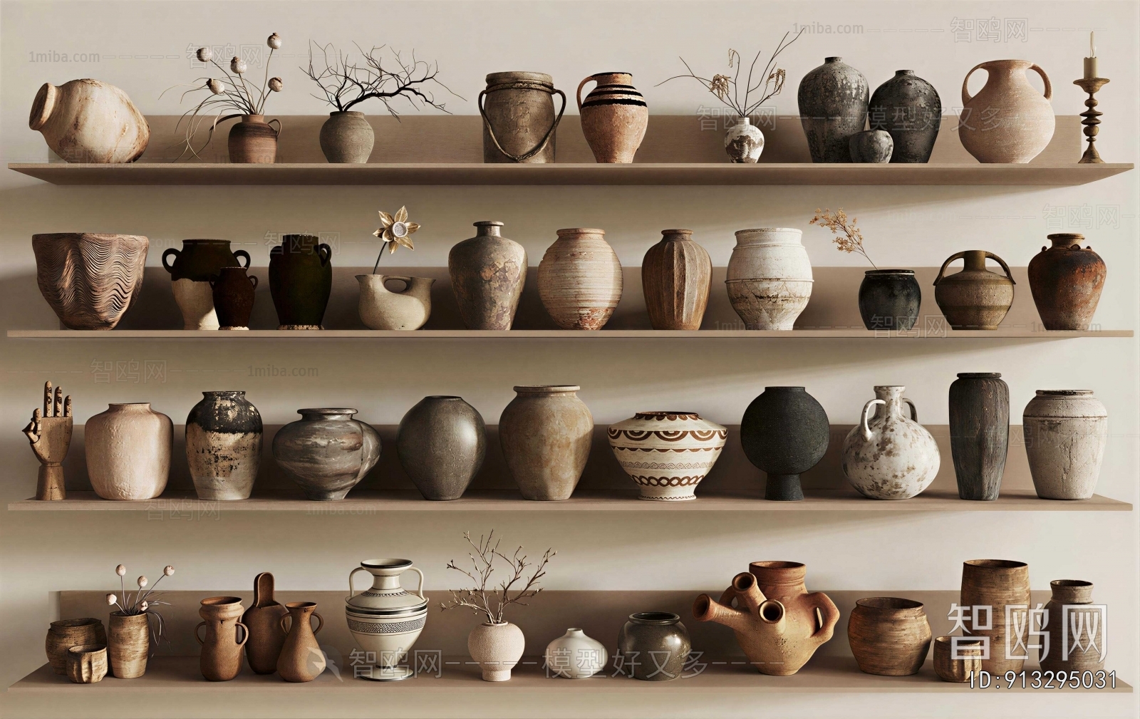 Wabi-sabi Style Clay Pot