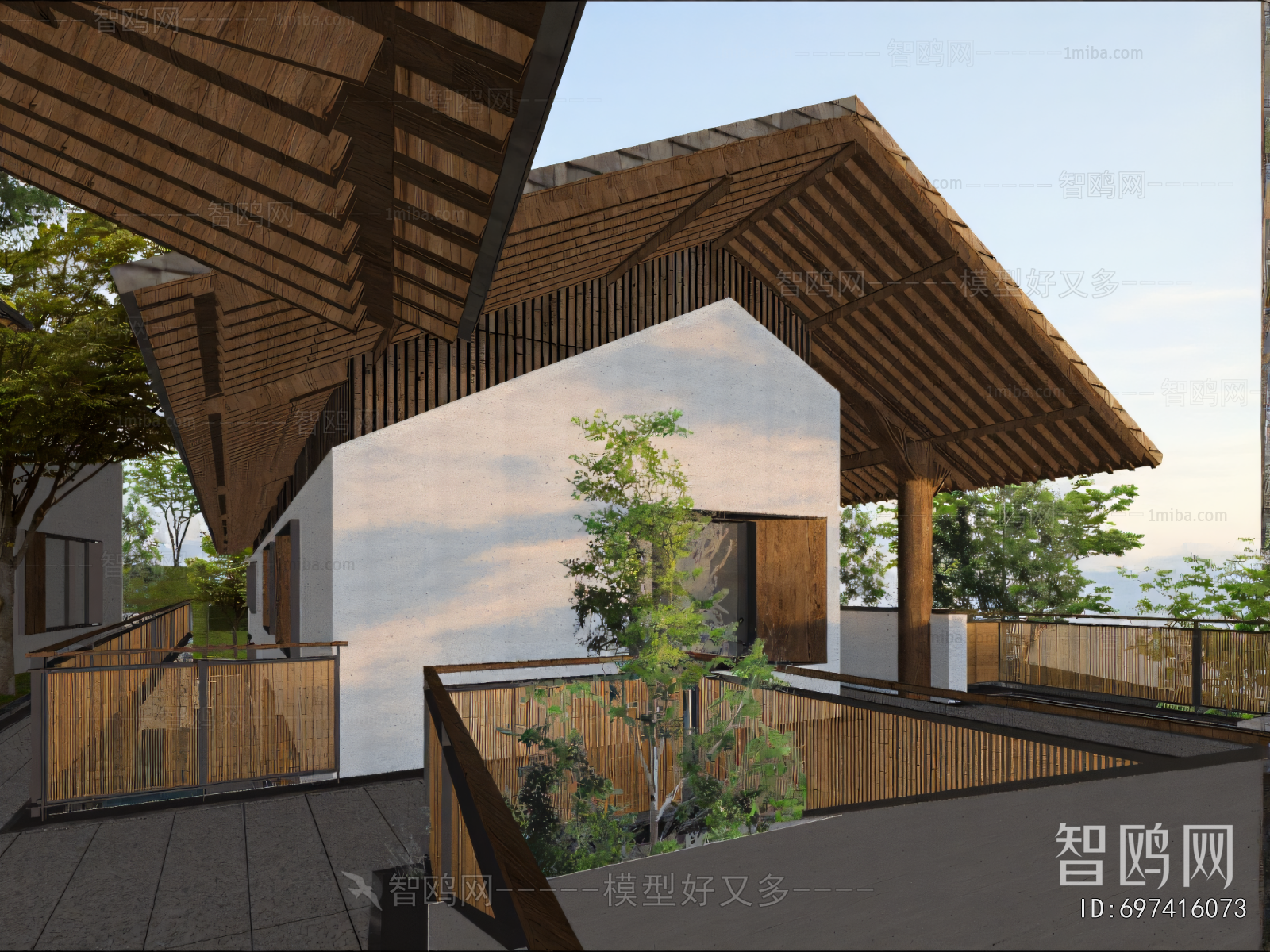 New Chinese Style Appearance Of Commercial Building