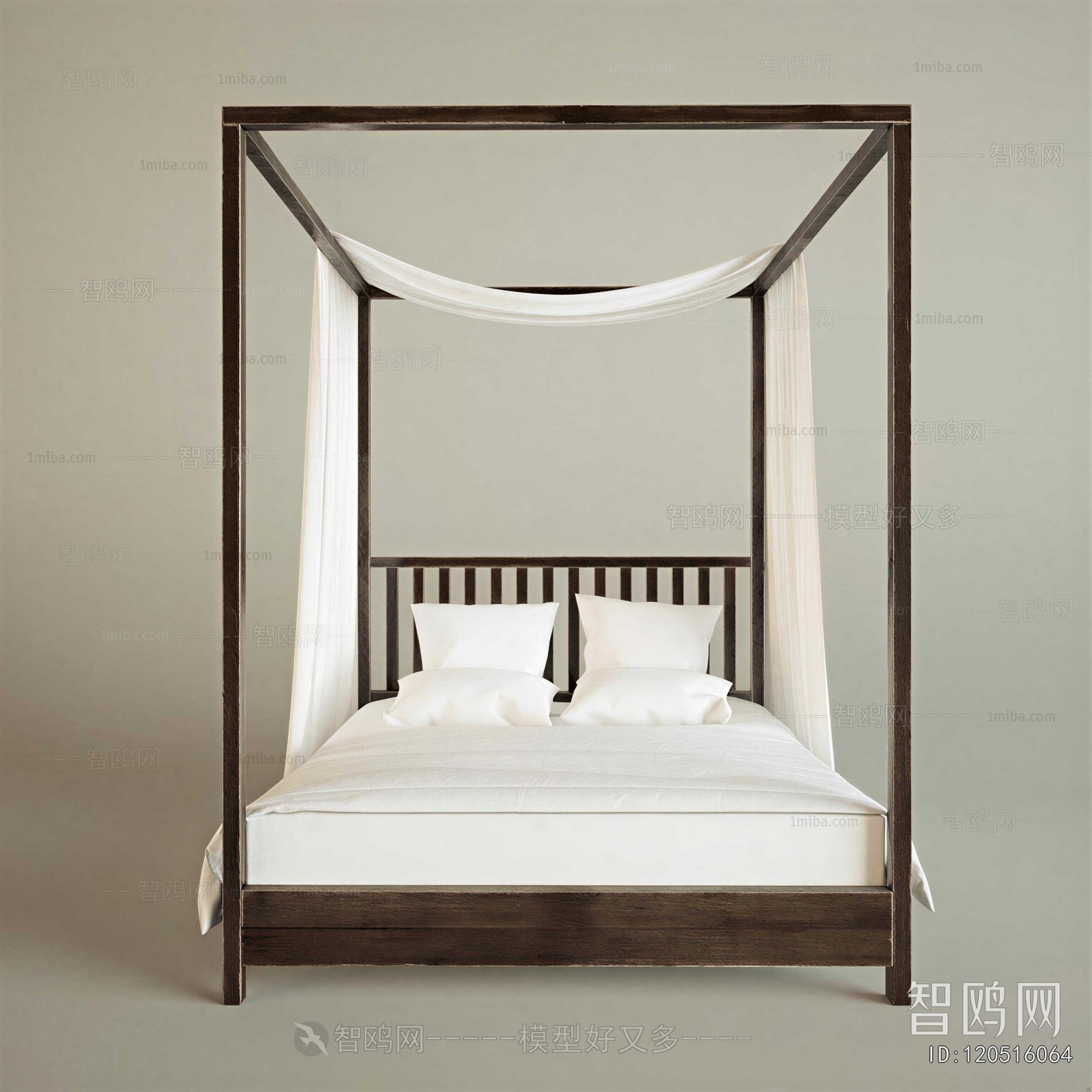 Wabi-sabi Style Double Bed