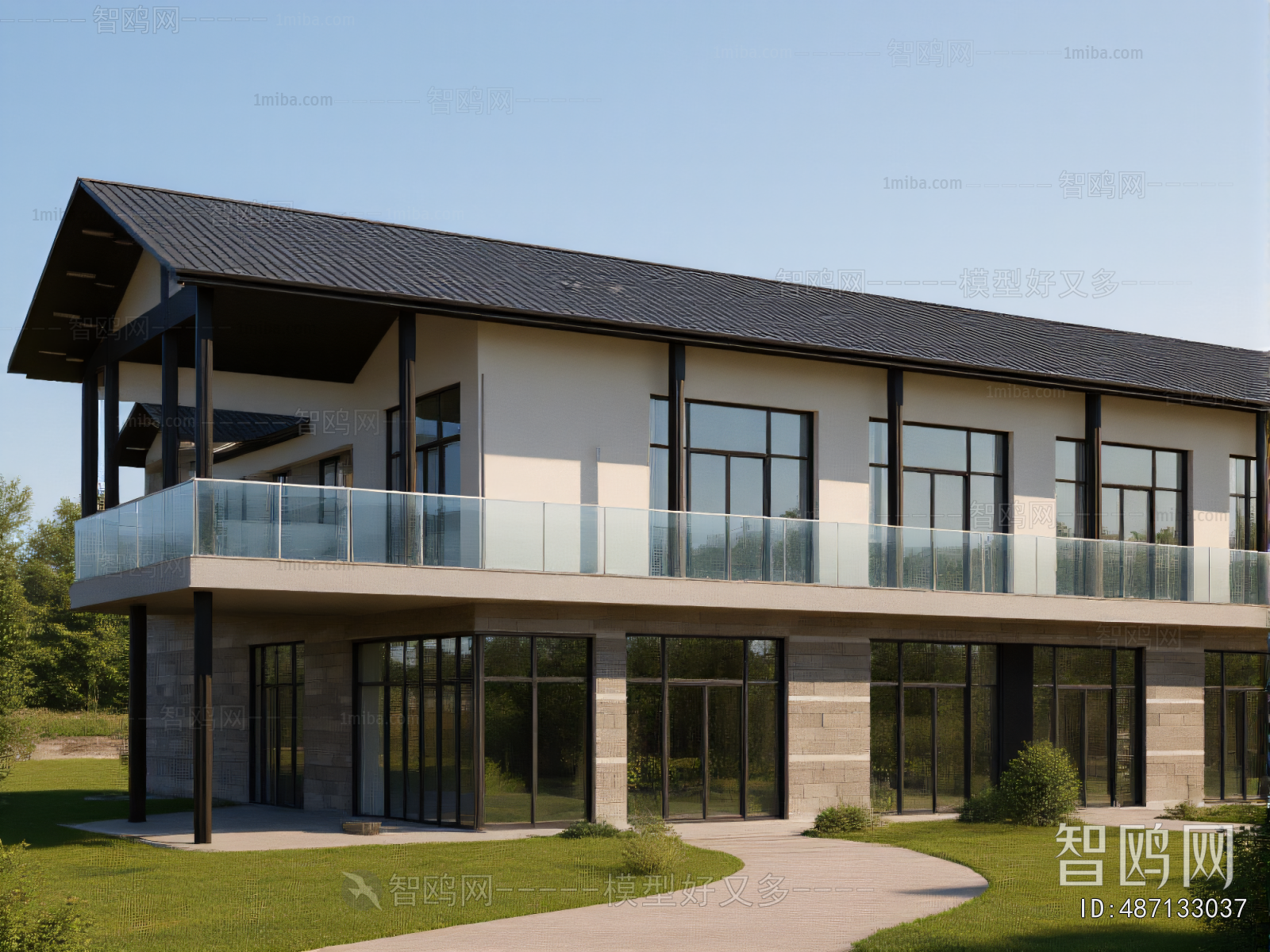 New Chinese Style Appearance Of Commercial Building