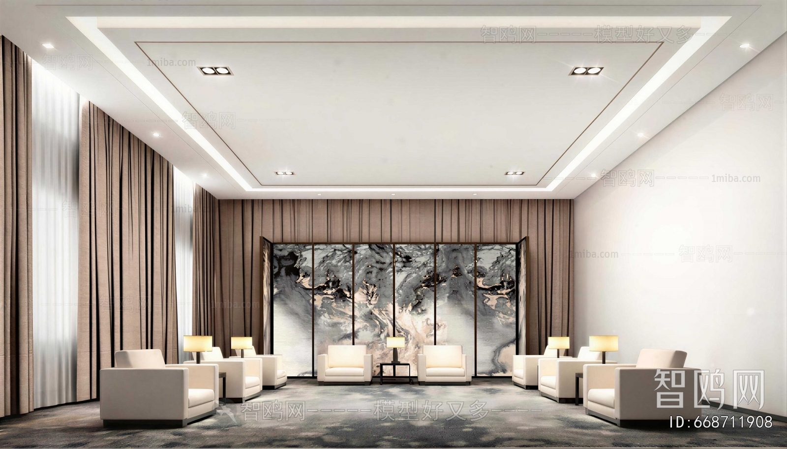 New Chinese Style Reception Room