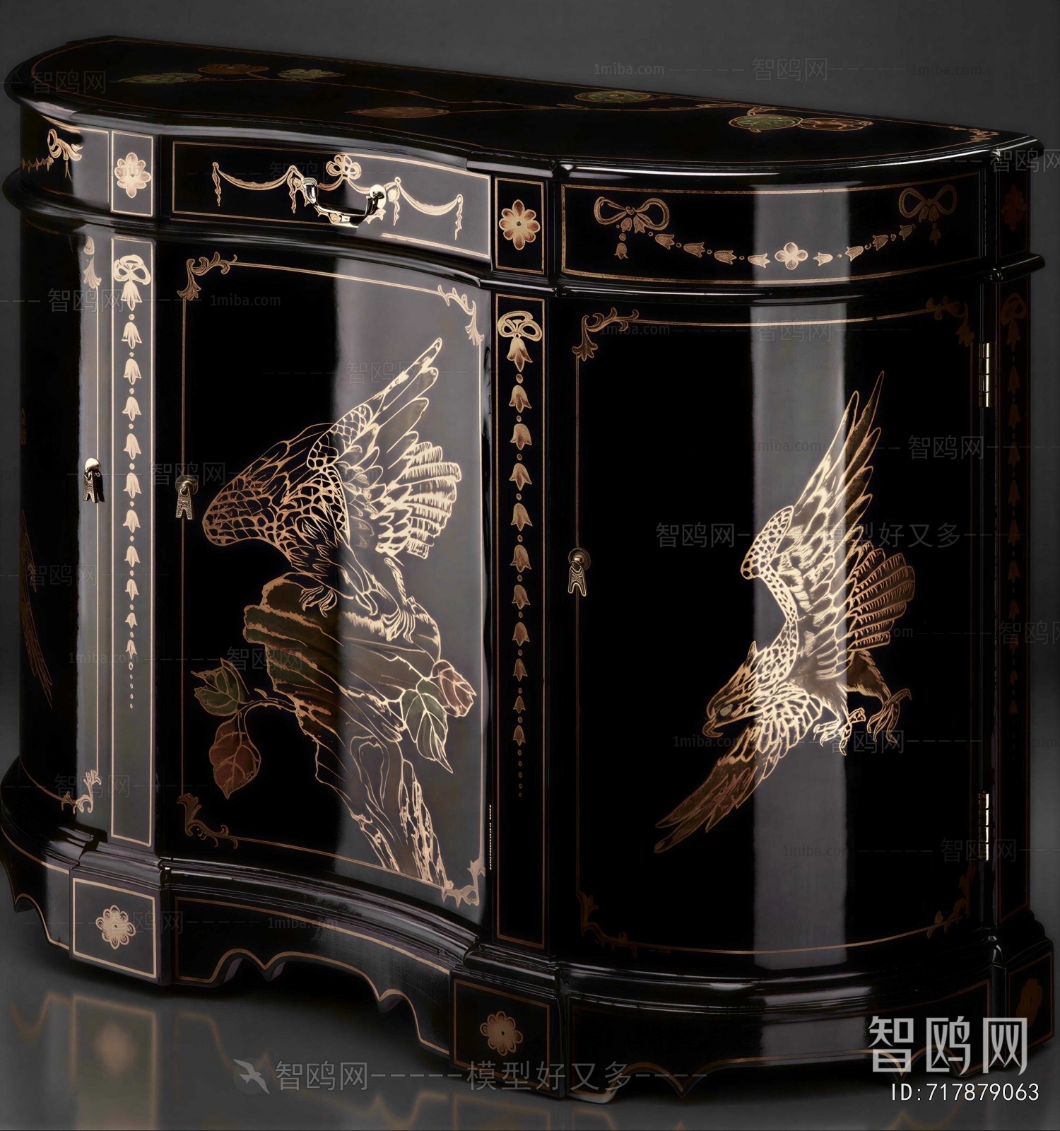 New Classical Style Side Cabinet