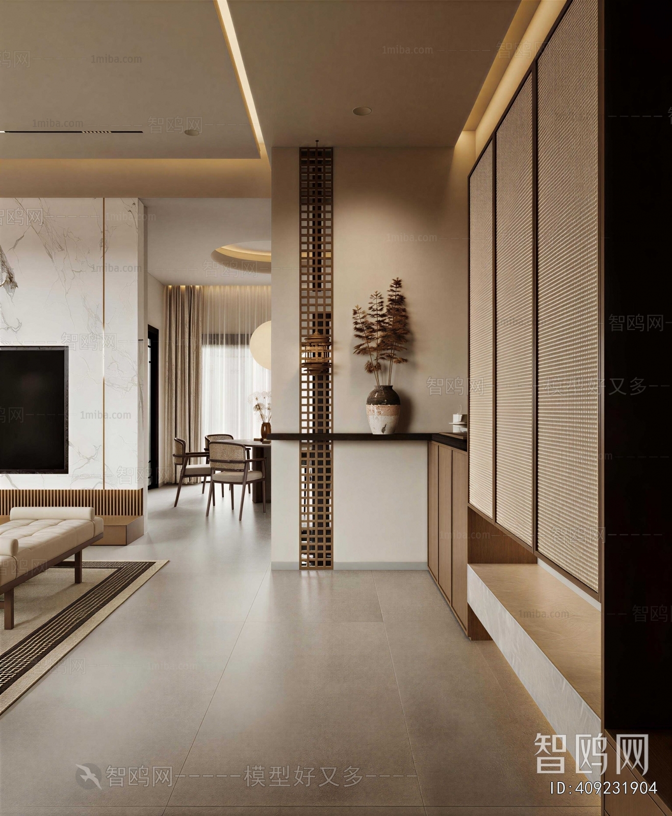 New Chinese Style Hallway