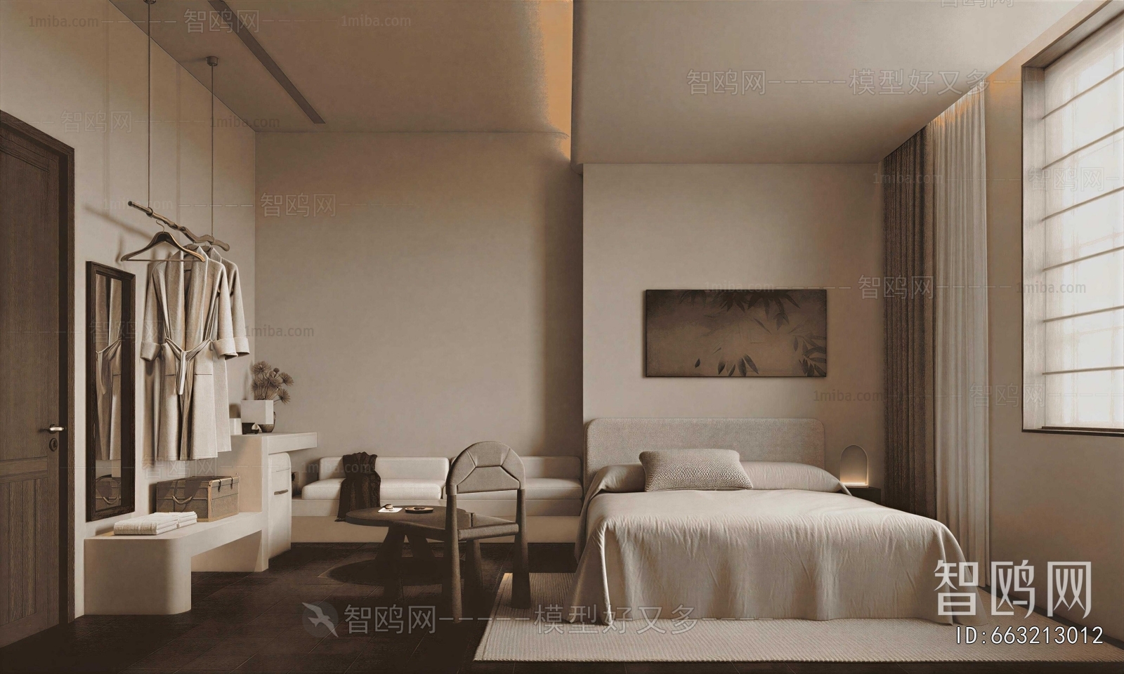 Wabi-sabi Style Bedroom