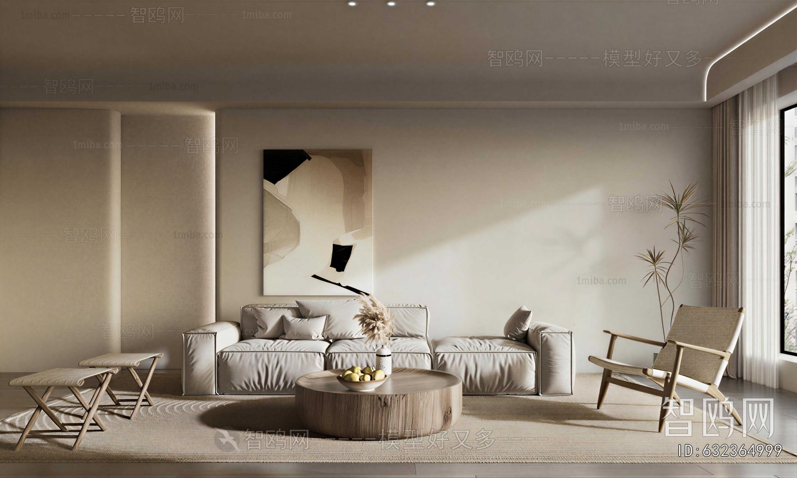 Wabi-sabi Style A Living Room