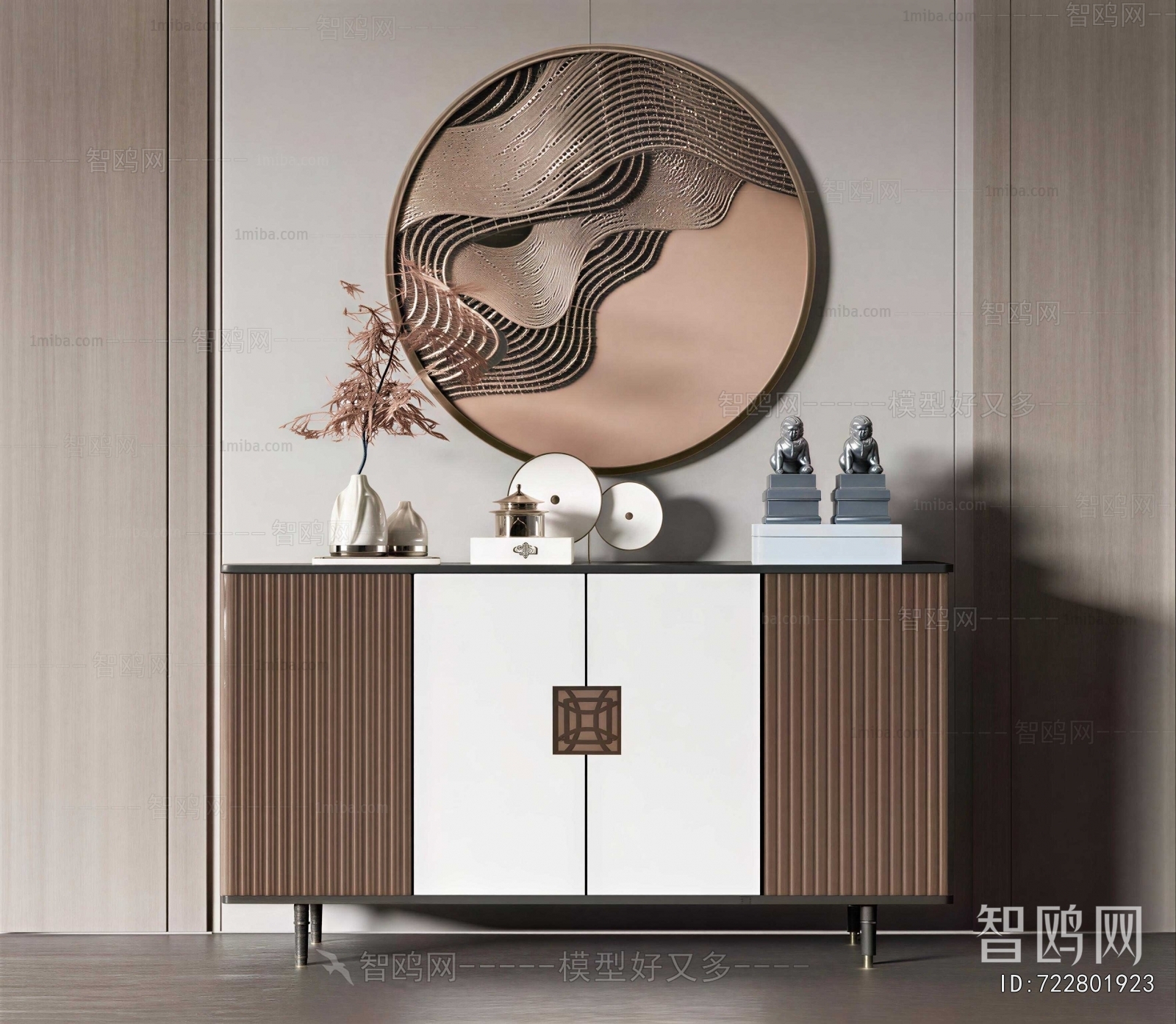 New Chinese Style Entrance Cabinet
