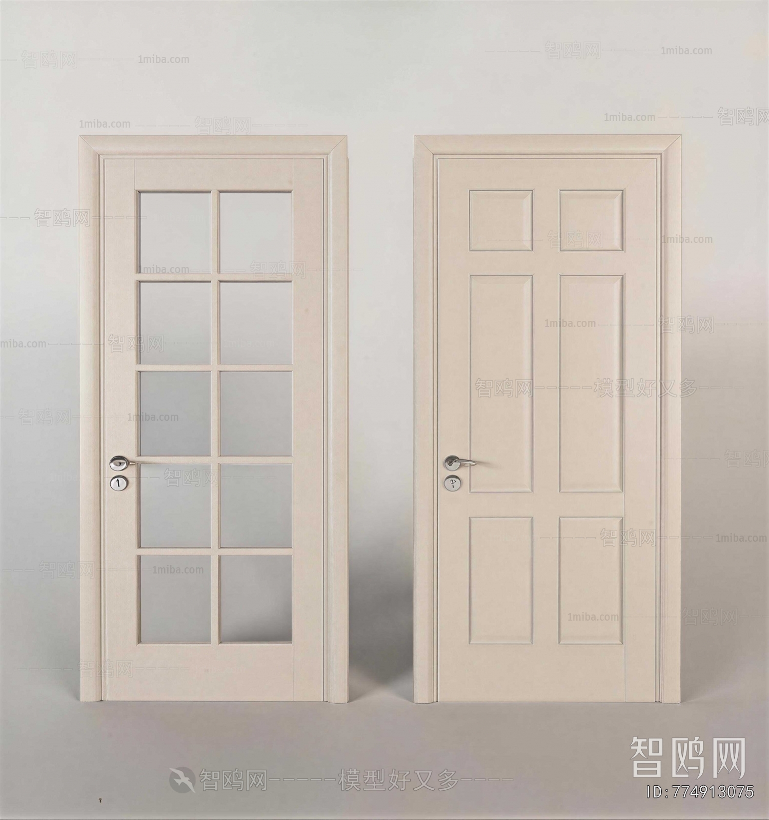 Simple European Style Single Door