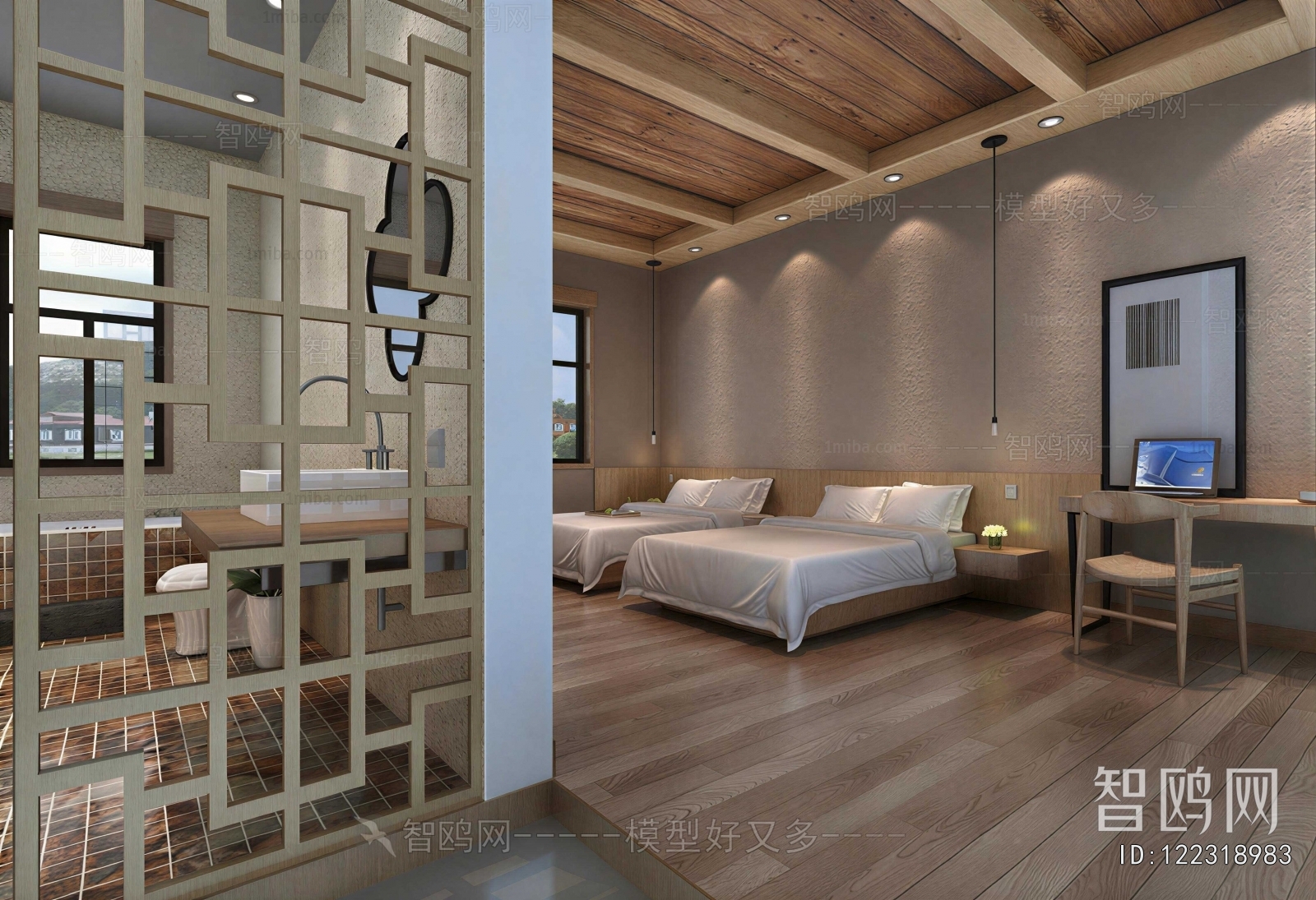 New Chinese Style Guest Room