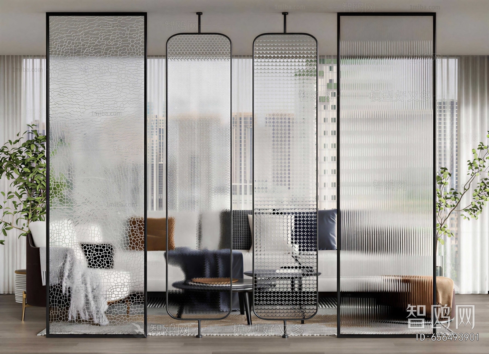 Modern Glass Screen Partition