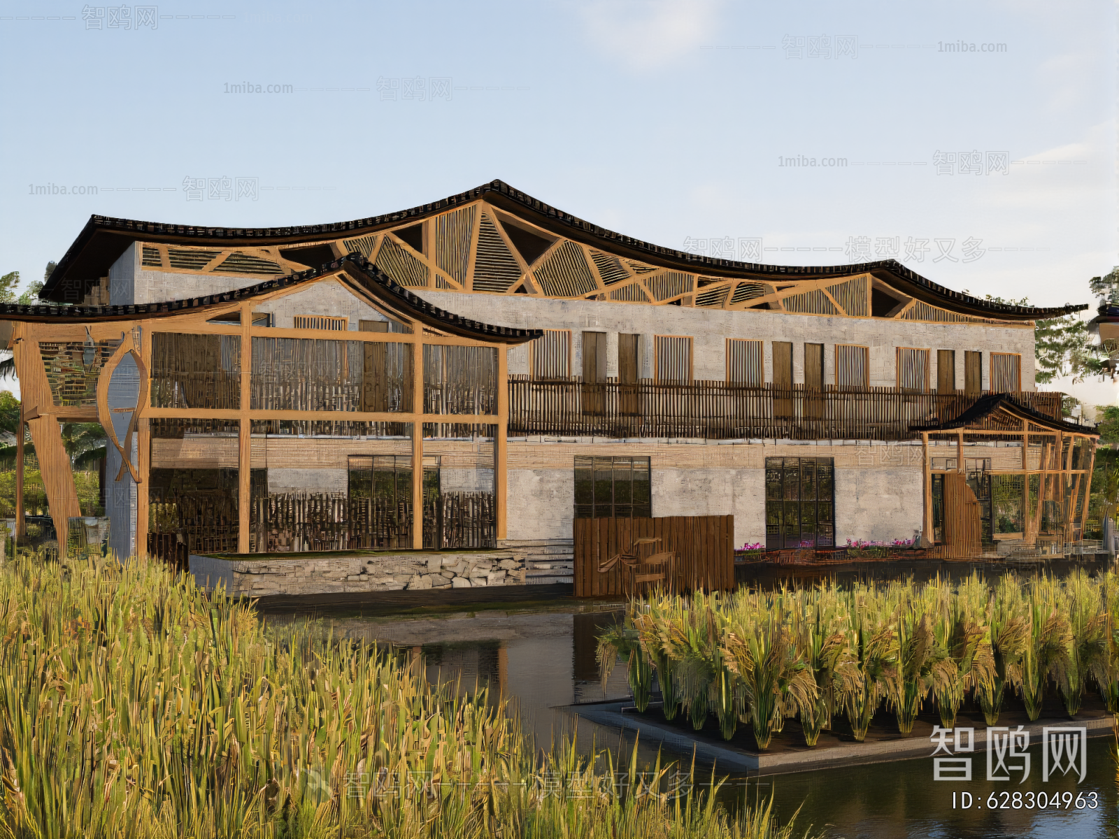 New Chinese Style Architecture Of Artistic Style